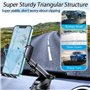 MOSOTECH Support Téléphone Voiture, Porte Téléphone Voiture Ventouse pour Tableau de Bord Pare-Brise, Réglable Support Rotation