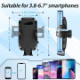 MOSOTECH Support Téléphone Voiture, Porte Téléphone Voiture Ventouse pour Tableau de Bord Pare-Brise, Réglable Support Rotation