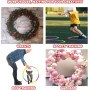 GIUSOBG Cerceau Hula Fitness Hoop pour Enfants, Plastique Amovible Cerceaux Multicolores Amusants et Fitness, Hula Hoop avec Mou