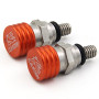 USTPO Purgeur d'air M4 0,7 mm en aluminium CNC pour moto SX SXF EXC SMR 125 150 250 350 450 tous modèles – Orange