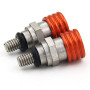 USTPO Purgeur d'air M4 0,7 mm en aluminium CNC pour moto SX SXF EXC SMR 125 150 250 350 450 tous modèles – Orange