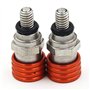 USTPO Purgeur d'air M4 0,7 mm en aluminium CNC pour moto SX SXF EXC SMR 125 150 250 350 450 tous modèles – Orange