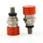 USTPO Purgeur d'air M4 0,7 mm en aluminium CNC pour moto SX SXF EXC SMR 125 150 250 350 450 tous modèles – Orange