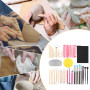 42 pcs Outils kit poterie,Outils de Sculpture，Outil Sculpture Modelage, Outil Modelage Clay Sculpting Tools, Avec Sac Rangement，
