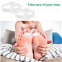 Correcteur d'orteils en gel, 12 Pièces Séparateurs d'orteils,Correcteur Valgus avec 2 Boucles,pour les douleurs d'oignons et les