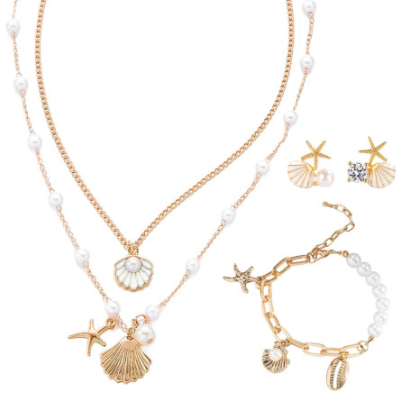 Byfoyif Bijoux Coquillage Femme