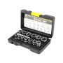 QWORK® 15 pièces jeu d'extracteurs de vis pour vis et boulons endommagés avec 13 extracteurs de vis de différentes tailles
