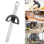 QWORK® Règle d'angle rapporteur, outil de jauge d'angle réglable,outil de mesure de 0 à 180 degrés pour l'amélioration de l'habi