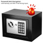 QWORK® Safe Vault, Petit Coffre-Fort pour la Maison, Acier de Haute qualité, 23 * 17 * 17 cm, avec Serrure électronique et 2 clé