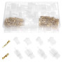 QWORK® 480 Pièces connecteur automobile, fiches plates 2 3 4 6 broches pas 2,8 mm, mâles et femelles, boîtier de fiche & sertiss