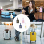 AOOTUERL 4 Pcs Etiquette Valise, Etiquette Valise PU cuir Bagage, Étiquette Valise Avion avec Carte D'identification de NomPeut 