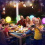 Afufu 1 Pièces Boule LED Gonflable 40 cm avec Télécommande & Pompe, Jouets de Piscine, Ballon de Plage Gonflable, Balle Flottant