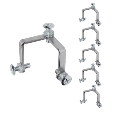 Lokatall Lot de 6 supports de serrage réglables sans monture pour vitrines