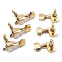 Alnicov Lot de 6 mécaniques de guitare (3 L + 3 R) pour guitare électrique, folk ou acoustique de style LP SG - Doré