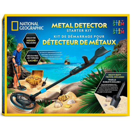 Blue Marble National Geographic Détecteur de Métaux Enfant – Kit de Détection avec Bobine Étanche de 18