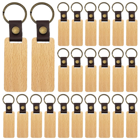 30 Pièces Porte-Clés En Bois
