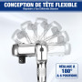 WORKPRO Mini Clé à Cliquet et Jeu d'Embouts de Tournevis, 1/4" Clé à Cliquet à Double Tête, 3/8" Cliquet Court à Tête Flexible,