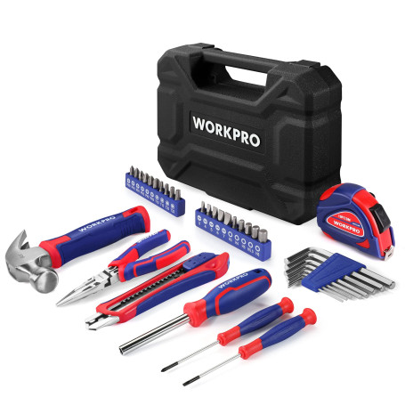 WORKPRO Boîte à Outils Complète Bleu 35 Pièces