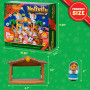 JOYIN 24 Pièces Calendrier de l'Avent de Noël 2023 Jouets Miniatures Ensemble de Figurines de la Nativité, Ensemble de Jeu de la