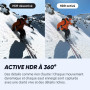 Insta360 X4 Pack ski - Caméra d'action 360 8K étanche, vidéo grand angle 4K, effet de perche à selfie invisible, protège-objecti