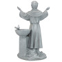 Design Toscano Bénédiction de Saint François Statue Décorative de Jardin Religieux avec Mangeoire pour Oiseaux Bain pour Oiseaux