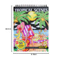ColorIt Livre de coloriage pour adulte - Scènes tropicales colorées - 50 motifs recto - Papier épais et lisse - Couverture rigid