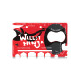 Édition limitée (finition douce au toucher en rouge mat) Wallet Ninja Outil multifonction 18 en 1 de la taille d'une carte de cr