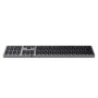 Satechi Clavier sans Fil en Aluminium avec Pavé Numérique, QWERTZ Allemand, Clavier Bluetooth pour MacBook Pro/Air, iPad Pro/Air