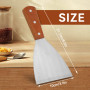 Plancha Spatule, Spatule Multifonction En Acier Inoxydable Steak Crème Grattoir De Plaque De Cuisson, Spatule De Barbecue Plate