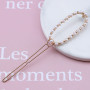 Inilbran Boho Perle Ovale Cercle Pince À Cheveux Cercle Perle Épingle À Cheveux Clip Vintage Creux Barrette À Cheveux Clip Minim