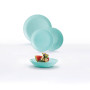 Assiettes Luminarc Diwali Turquesa Turquoise verre 18 Pièces