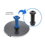 R&Xrenxia Round Top Toit de Pluie Tête de Douche, ABS Gris Tête Douche, Cabine de Douche Pluie Pulvérisateur Salle de Bains 1/2"