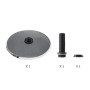 R&Xrenxia Round Top Toit de Pluie Tête de Douche, ABS Gris Tête Douche, Cabine de Douche Pluie Pulvérisateur Salle de Bains 1/2"