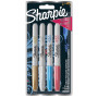 SHARPIE Marqueurs Métallisés Permanents Pointe Fine Assortiment de Couleurs Lot de 4