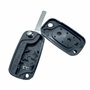 JONGO Coque de clé Compatible Renault Clio 3 Twingo 2 Kangoo Wind – 2 Boutons – avec Lame et Pile – Boîtier plip Voiture de Remp