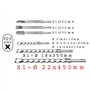 12 Pièces pour marteau perforateur SDS PLUS- 9 forets béton -1 ciseau maçon -1 broche de maçon -1 gouge à rainurer