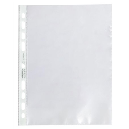 Exacompta - Réf. 51100E - Sachet de 50 pochettes perforées A5 FOREVER en Polypropylène grainé recyclé - Epaisseur 6/100ème - Dim
