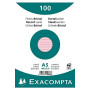 Exacompta - Réf. 10838SE - Paquet de 100 fiches bristol lignées non perforées - sous film - compatibles avec imprimante jet d'en