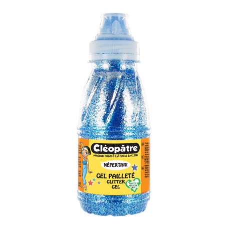 CLEOPATRE - Gel Pailleté Bleu au format de 250 ml