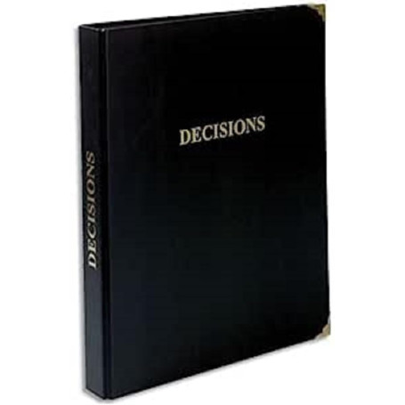 Exacompta - Réf. 4615E - 1 classeur juridique noir DÉCISIONS - Coins dorés