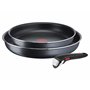 Tefal L15891 - Ingenio XL Force - Lot de 3 poêles - 24/28 cm + 1 poignée amovible - Empilables - Revêtement antiadhésif - Indica