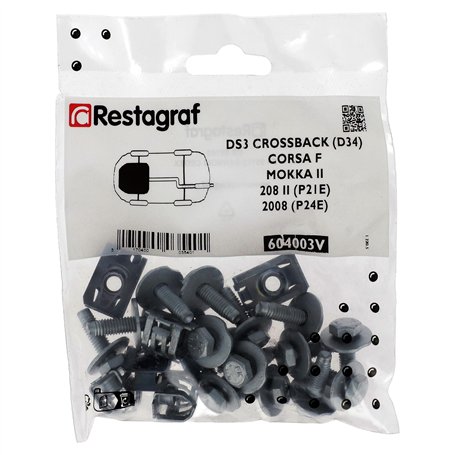 Restagraf - Kit de Fixations pour Carénage Sous Moteur CORSA F (P2JO)