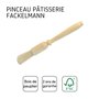 Fackelmann 9313850 Lot de 2 Pinceaux à pâtisserie 18 cm en bois de hêtre, Beige, 18 x 8 x 2 cm