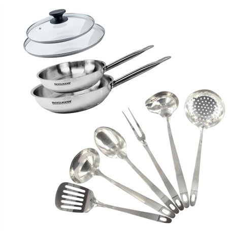 Fackelmann 9440250 Set poêles 20 et 24 cm en inox 18/8