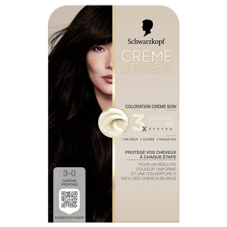 Schwarzkopf - Coloration Permanente - Creme Supreme - Resultat Couleur Uniforme - Coloration Creme Soin - Pre-serum - Coloration