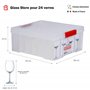 lot de 3 boîtes de rangement pour verres