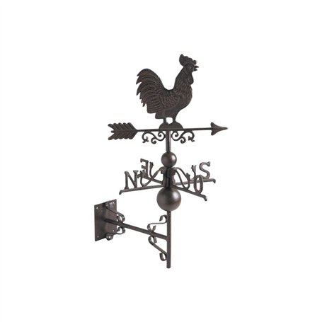 AUBRY GASPARD GIROUETTE Coq en Fonte Girouette en Fonte à Fixer au Mur - Girouette Coq de Decoration Exterieur