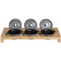 STAUB Présentoir pour 3 Mini Cocottes, Bambou, 42 x 16 cm