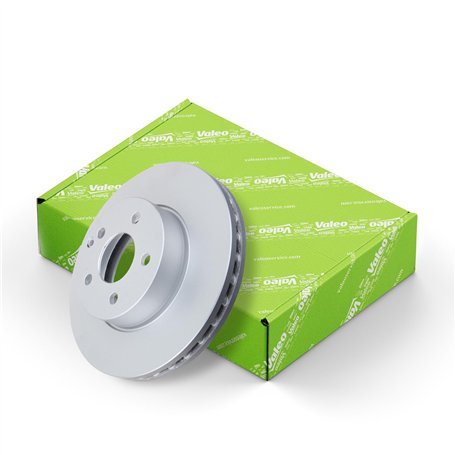 VALEO - Disque de frein peint - 672979 - Boîte de 1 disque ventilé - Essieu avant - Qualité et design similaires à l'OE - Valeo