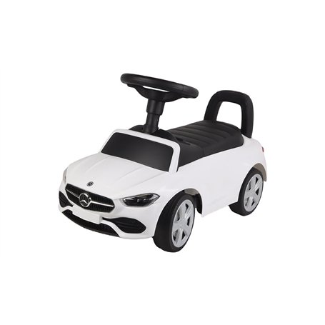 TURBO CHALLENGE - Mercedes Class C - Trotteur - 119670 - Roues Libres - Blanc - 25Kg Max - Plastique - Piles Non Incluses - Port